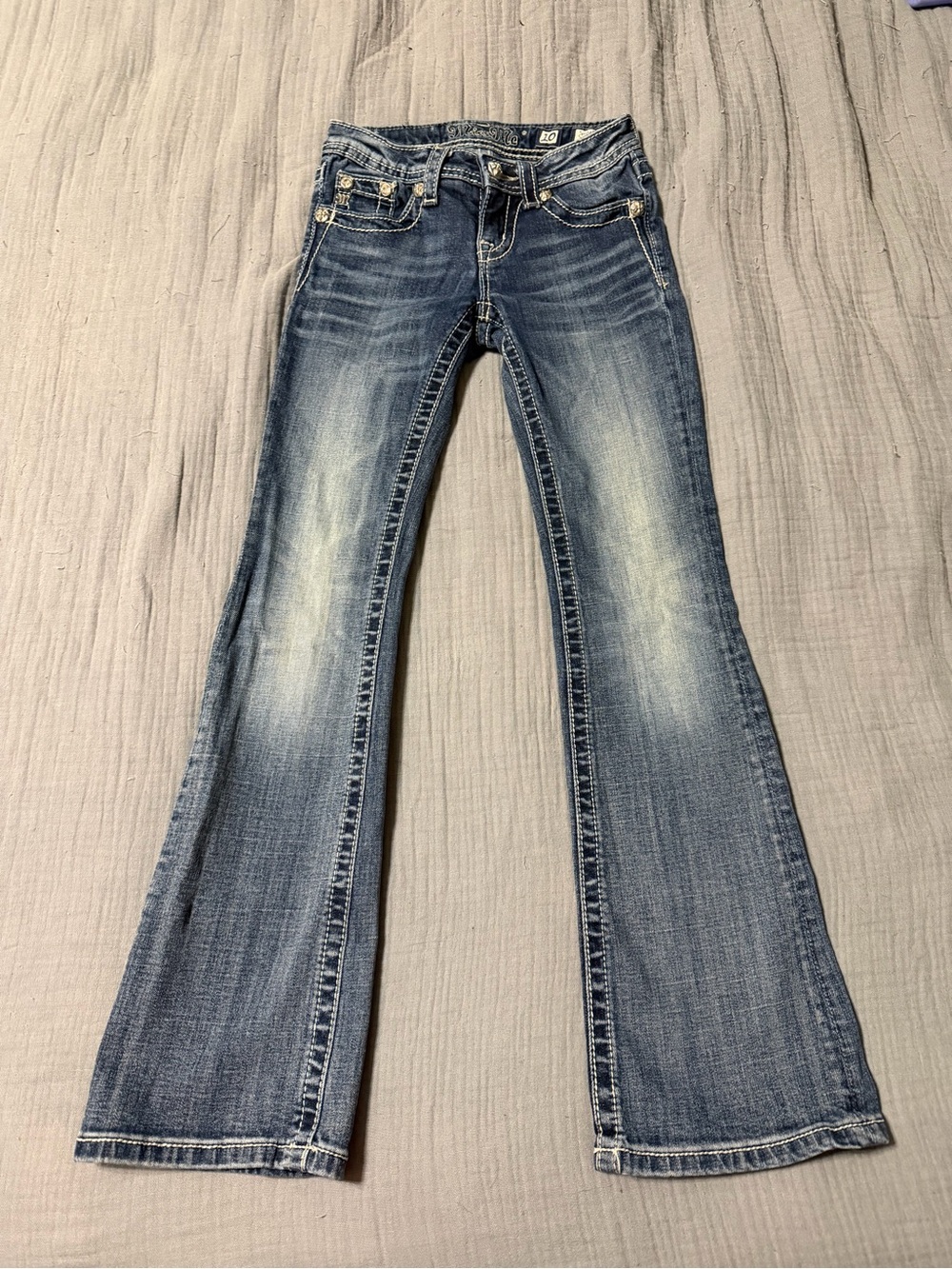 Miss Me Girls Bootcut Jeans - Blue Wash Size 10